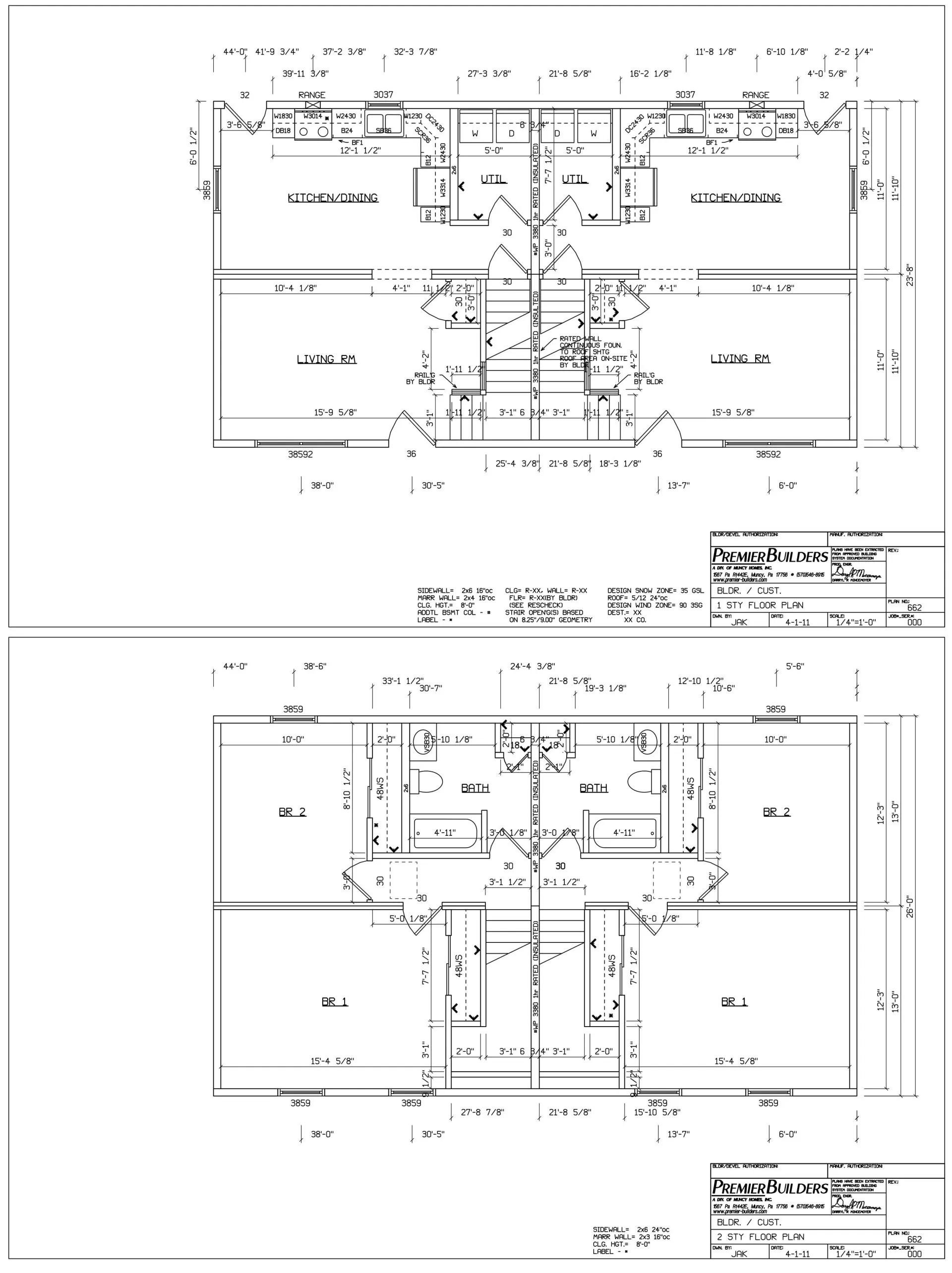 Floor plan for a modular home.